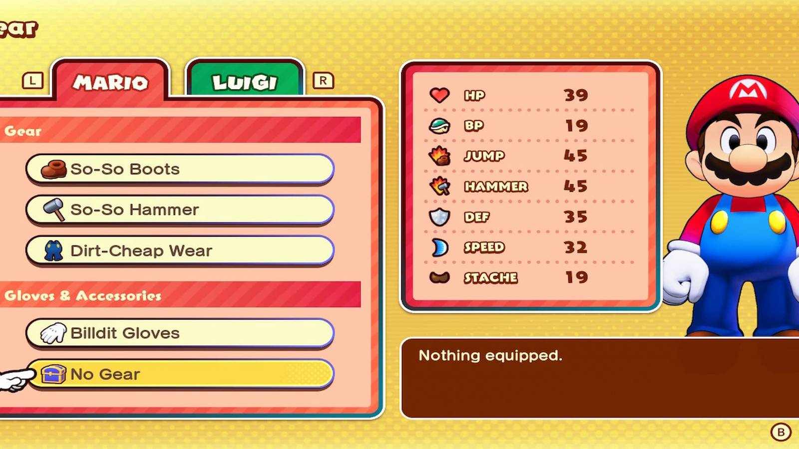 Mario With The Second Accessory Slot Unlocked