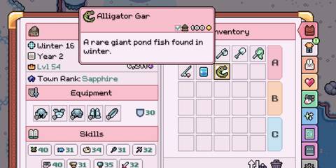 fields of mistria alligator gar