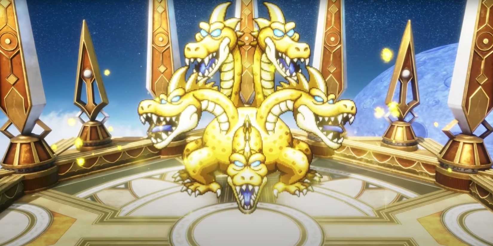 Fighting Grand Dragon in Dragon Quest 3 HD-2D Remake