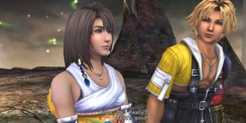 Yuna and Tidus in Final fantasy 10