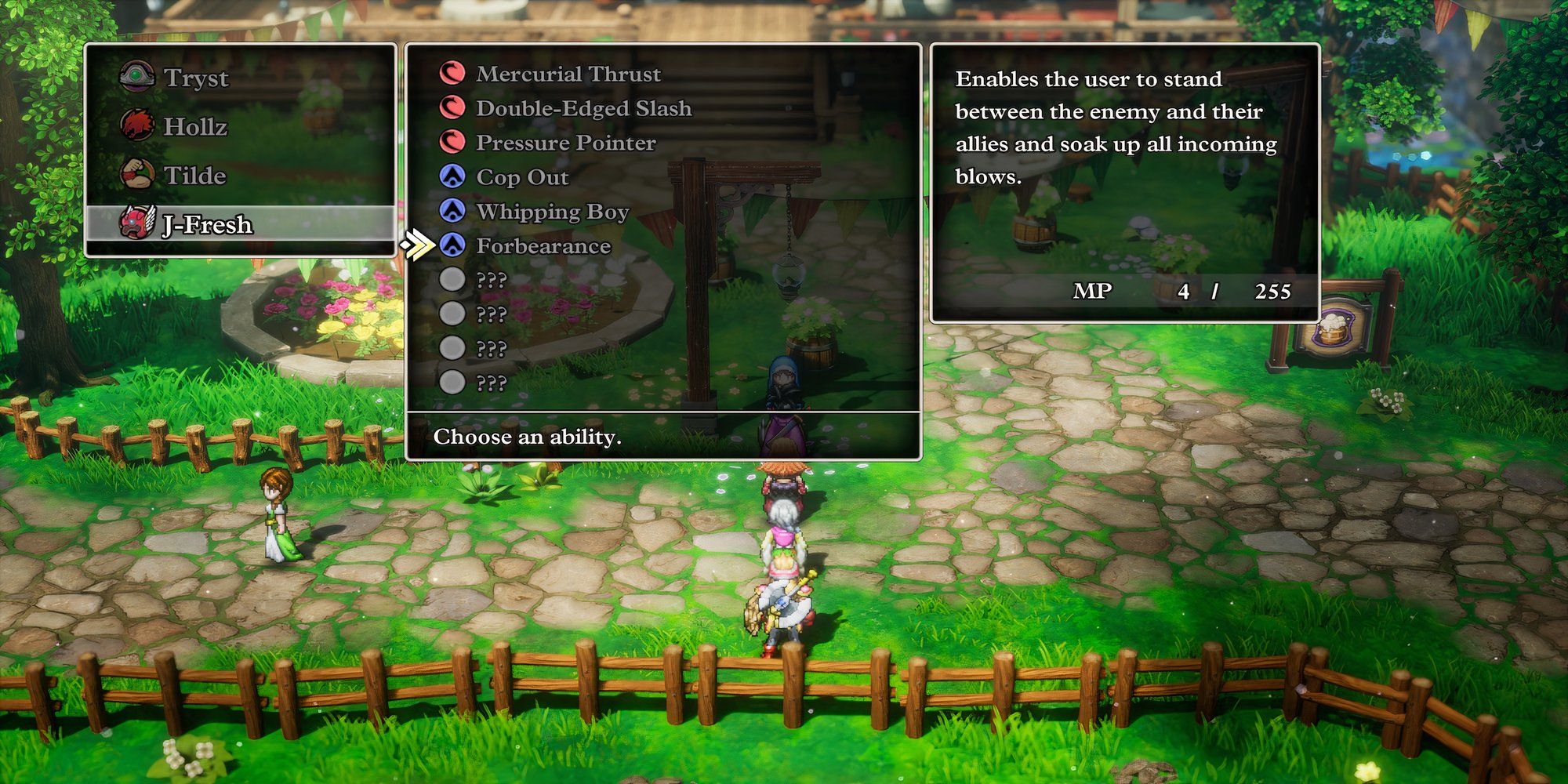 Forbearance ability in Dragon Quest 3 HD-2D Remake