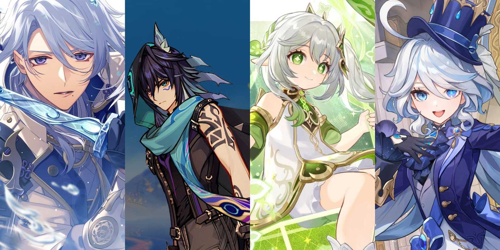 Genshin Impact- Ayato + Ororon + Nahida + Furina (Hyperbloom Team)