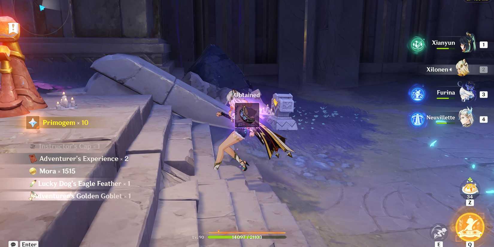 getting a purple obsidian fragment in genshin impact