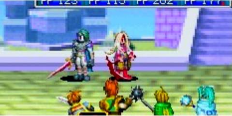 Golden Sun boss fight close up