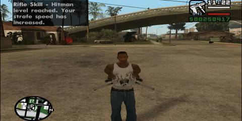 CJ dual-wielding in Grand Theft Auto: San Andreas