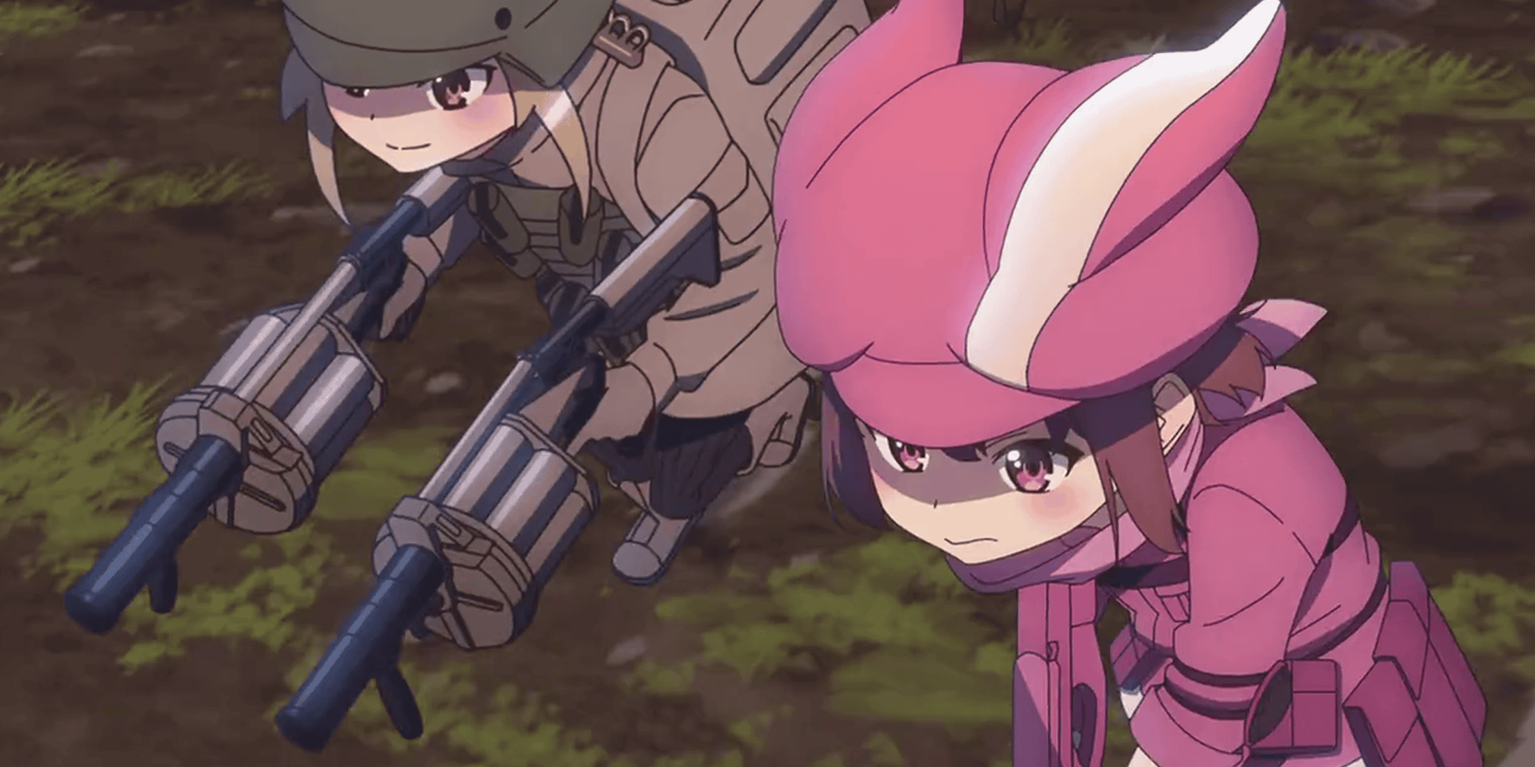 Gun Gale Online Ep 06 Llenn and Fuka Running