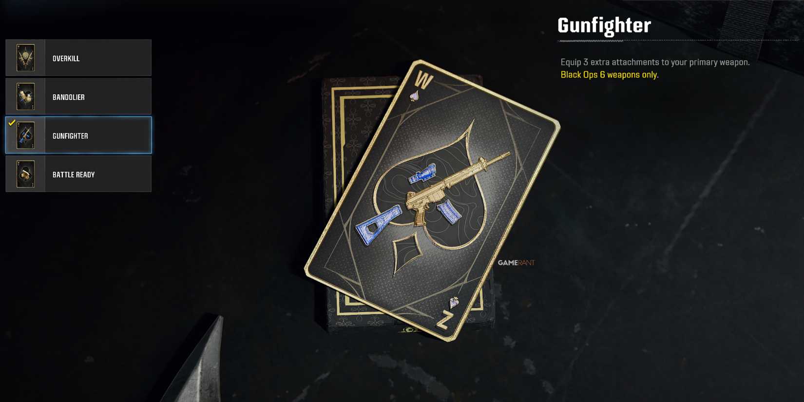 Screenshot showcasing the Gunfighter Wildcard in Warzone 