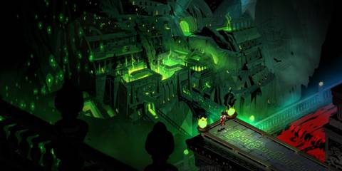 Zagreus viewing the Underworld in Hades