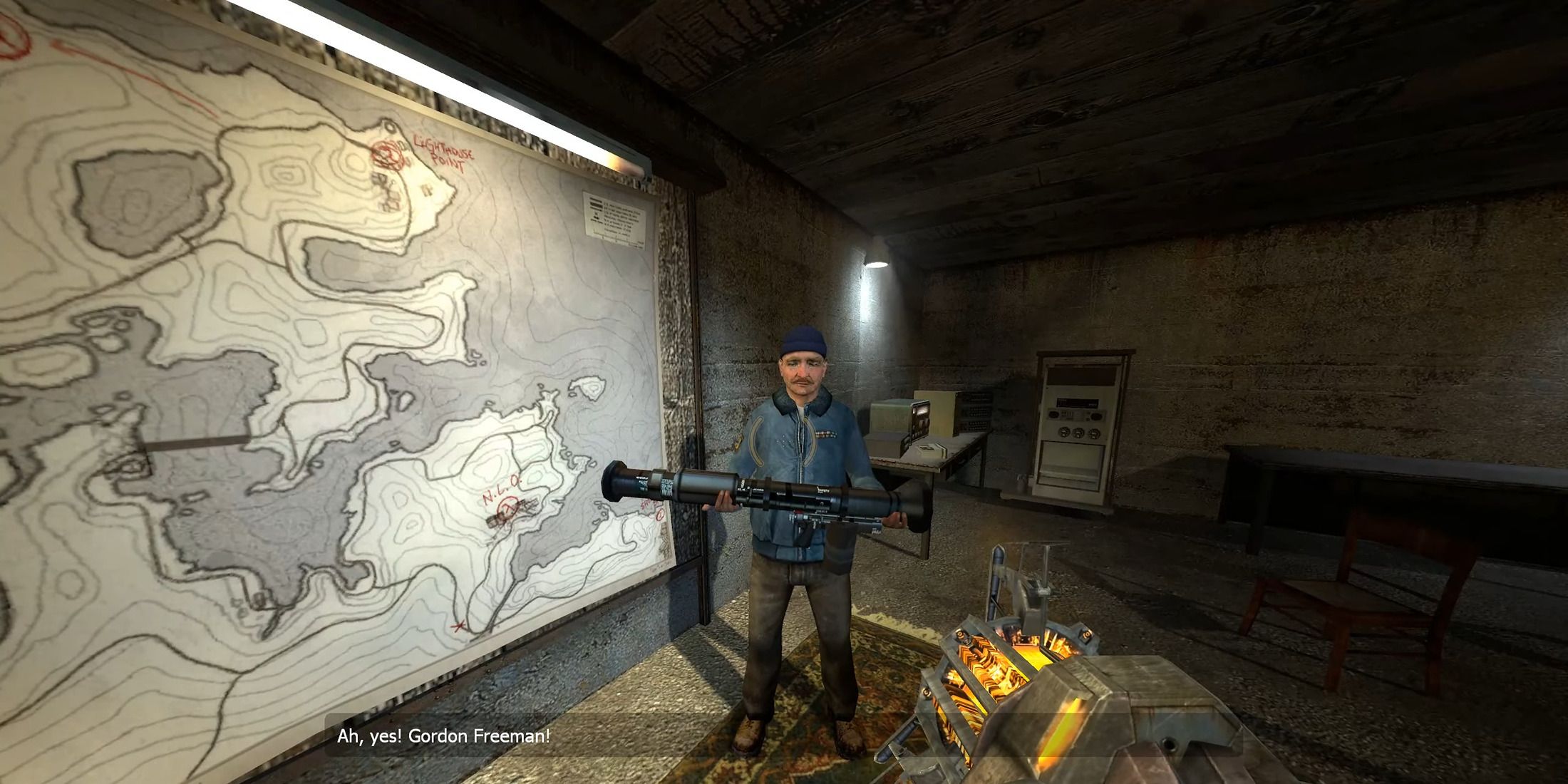 Character holding the rocket launcher in Half-Life 2