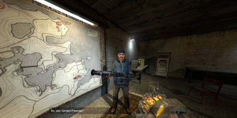 Character holding the rocket launcher in Half-Life 2