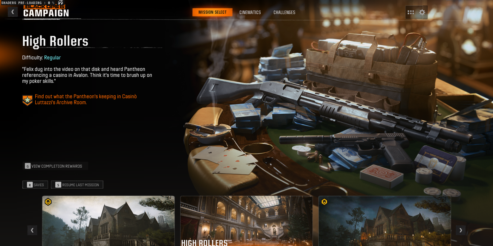 high rollers title screen in black ops 6