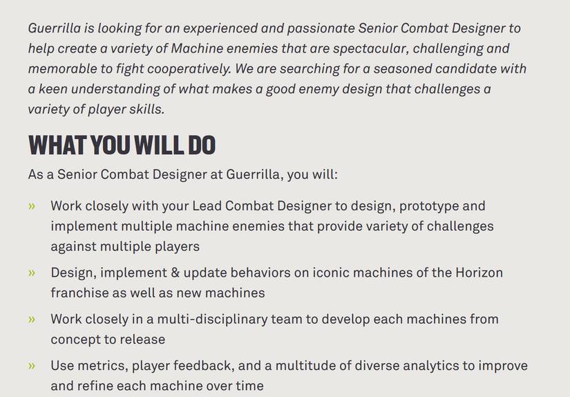 Horizon Multiplayer Machine Job Listing