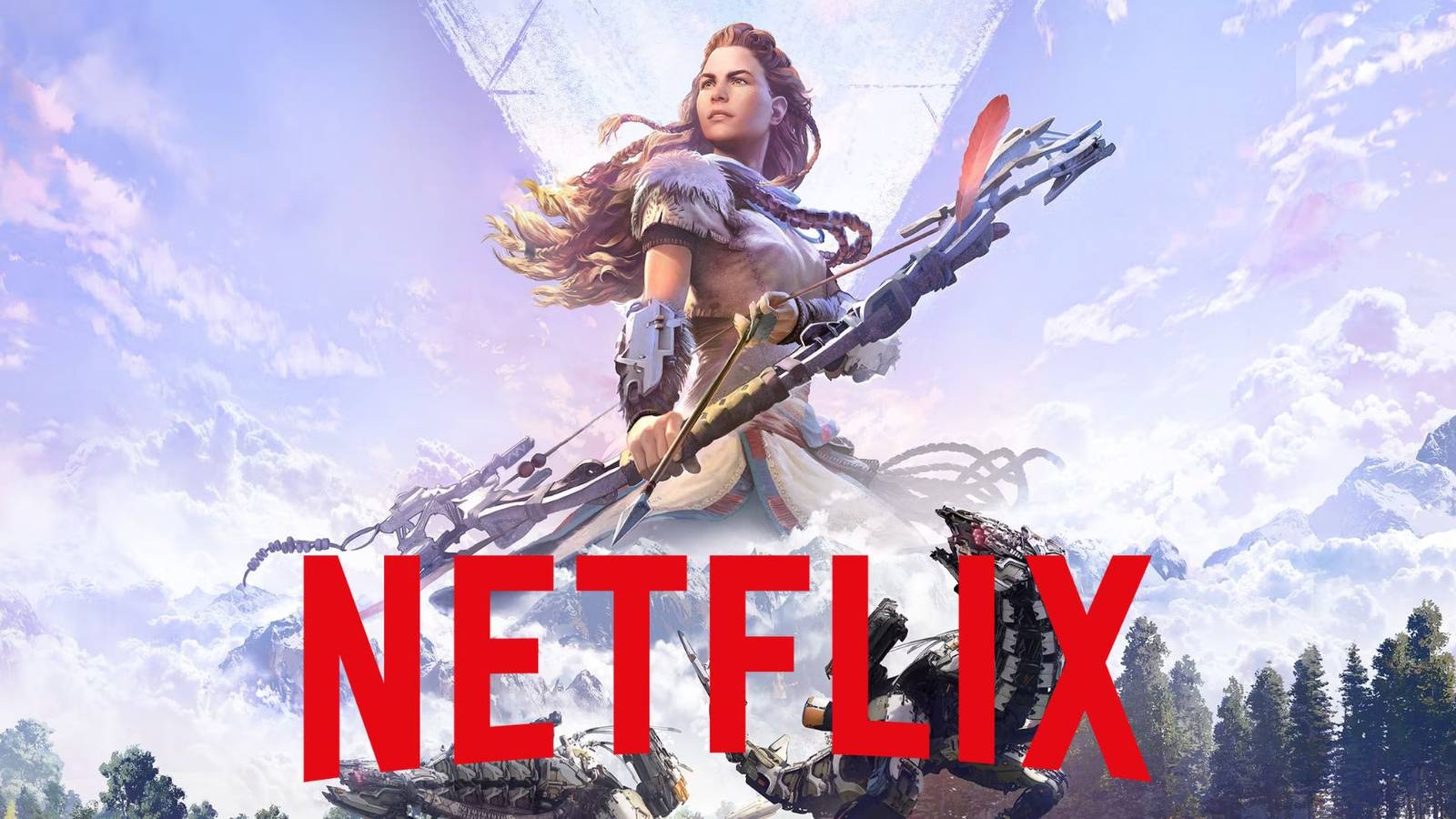 Horizon Zero Dawn and Netflix logo
