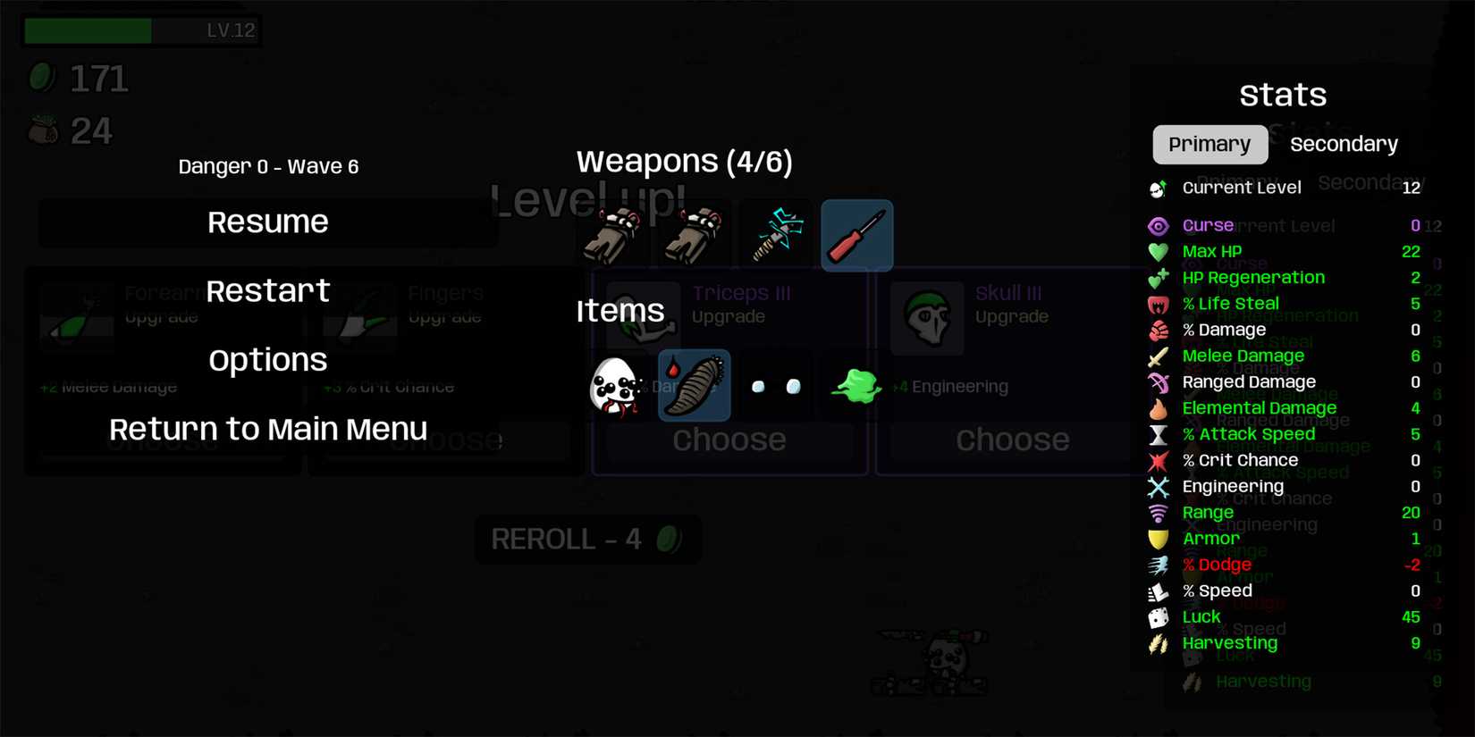 How do stats work in Brotato