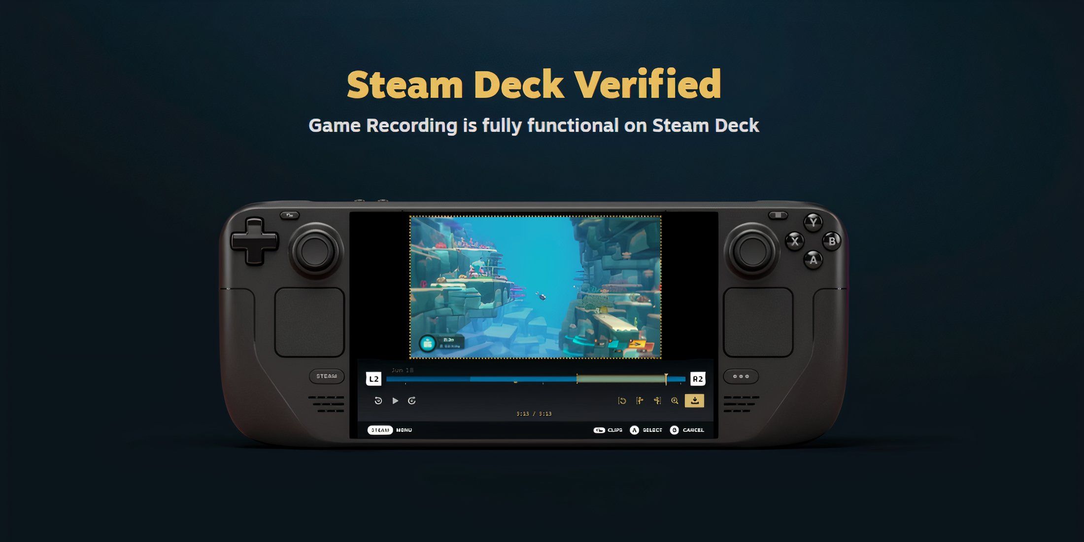 Как включить функцию записи игры в Steam Deck