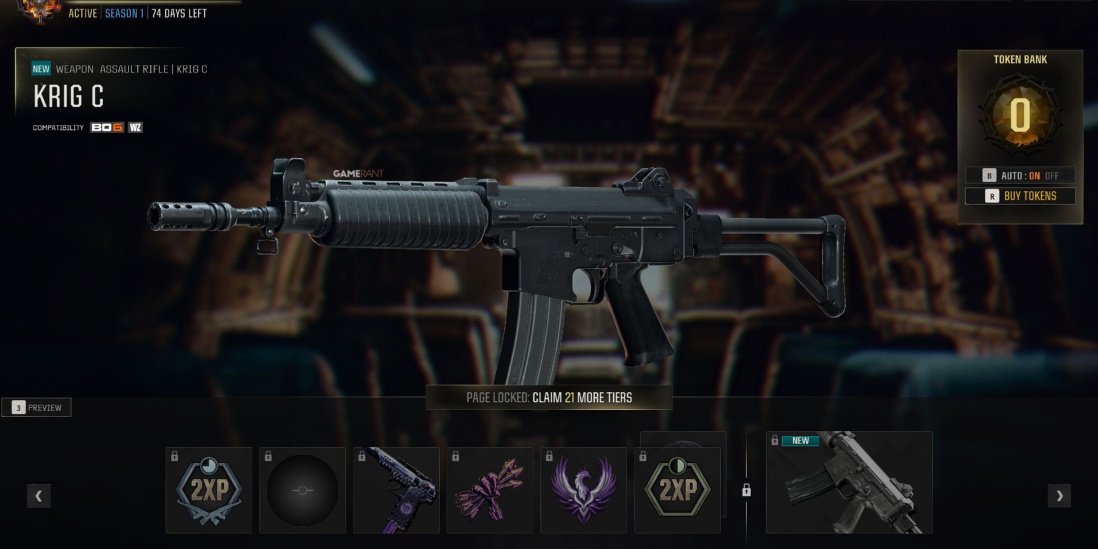 Screenshot showcasing how to unlock the Krig C in Black Ops 6 and Warzone 