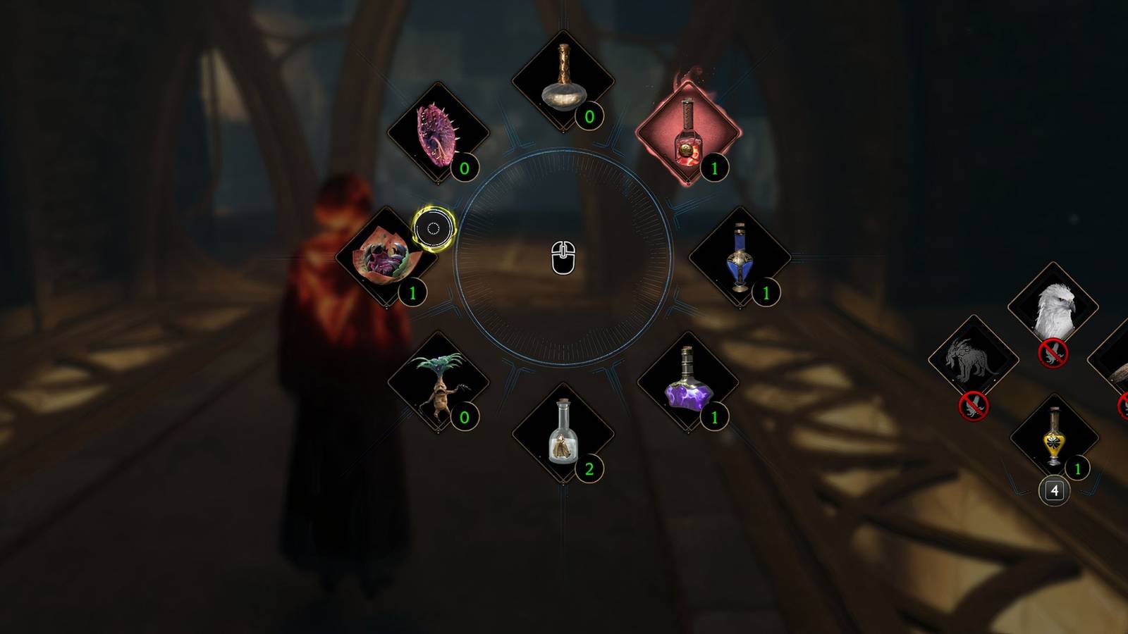 Plants Menu in Hogwarts Legacy