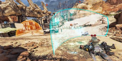 Lifeline reviving Mirage in Apex Legends