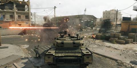 Tank combat in Delta Force's Cracked map