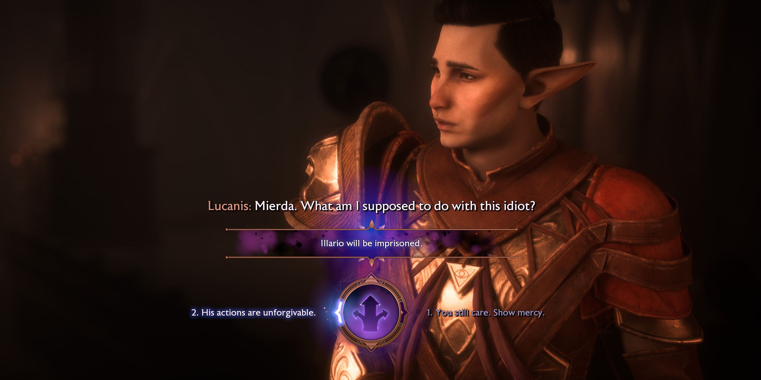 Dragon Age: The Veilguard: ¿Debería Lucanis encarcelar o liberar a Illario?