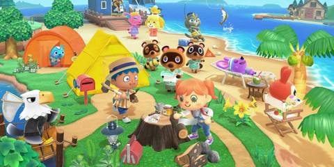 animal crossing new horizons villagers camping