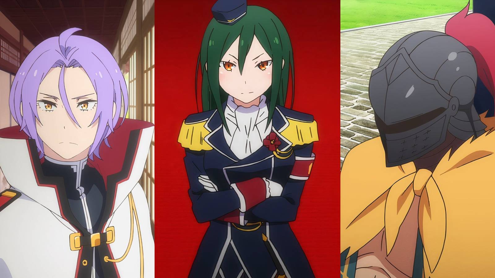 Julius the knight, Crusch Karsten the Royal Selection candiate, and knight Al in Re:Zero