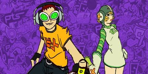 Key Art From Jet Set Radio Showing The Protagoinst In An Action Pose