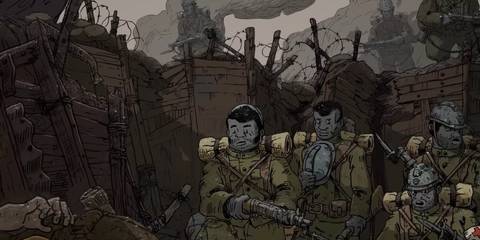 Key Art Showing A Group Of French WWI Troops In Trenches From Valiant Hearts Coming Home