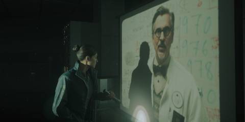 Kiran Estevez looking at Dr. Darling in Alan Wake 2 The Lake House DLC