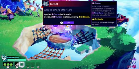 Kunai weapon in Windblown