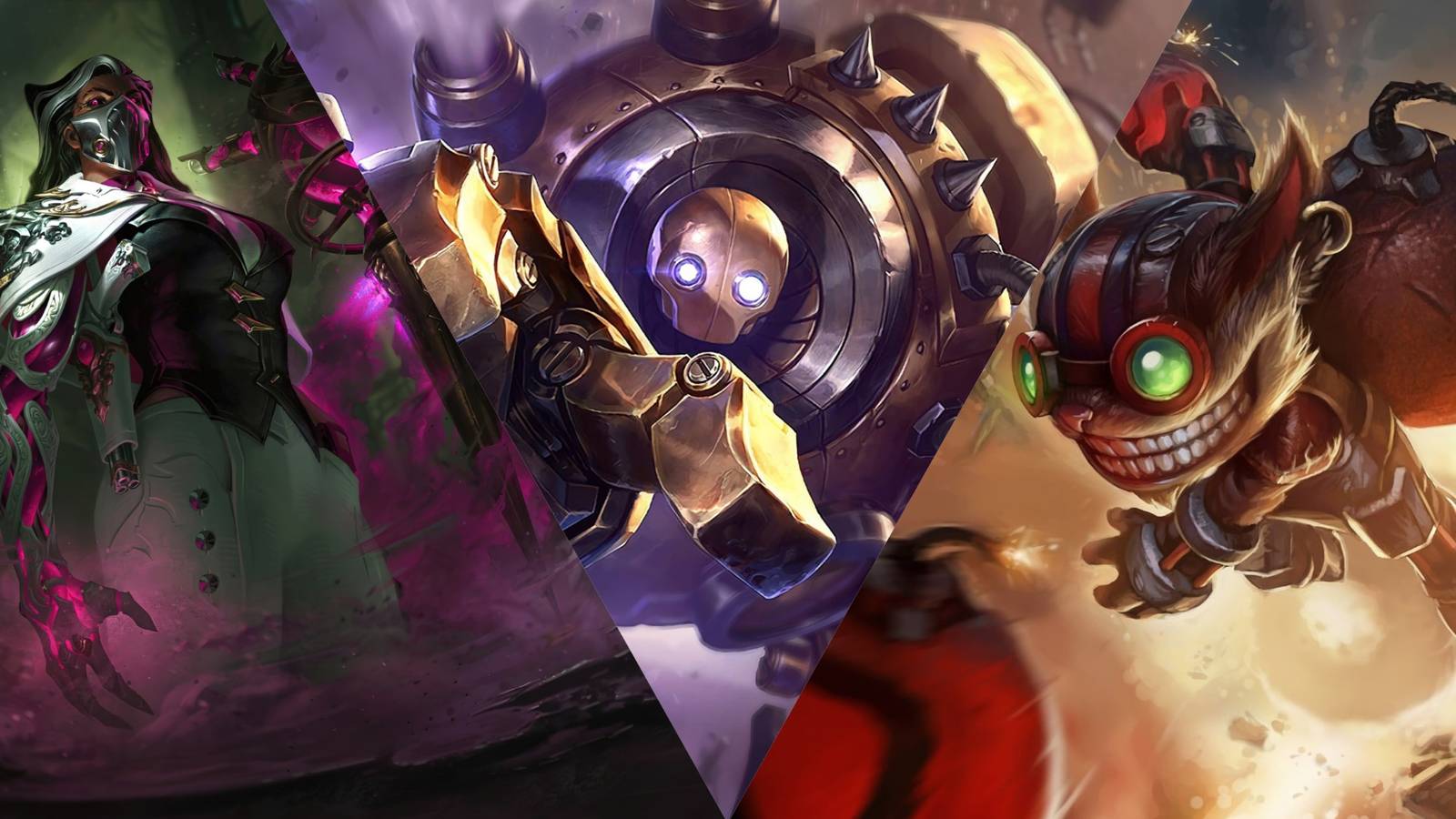 League of Legends champions lefout from Arcane, Renata, Blitz and Ziggs