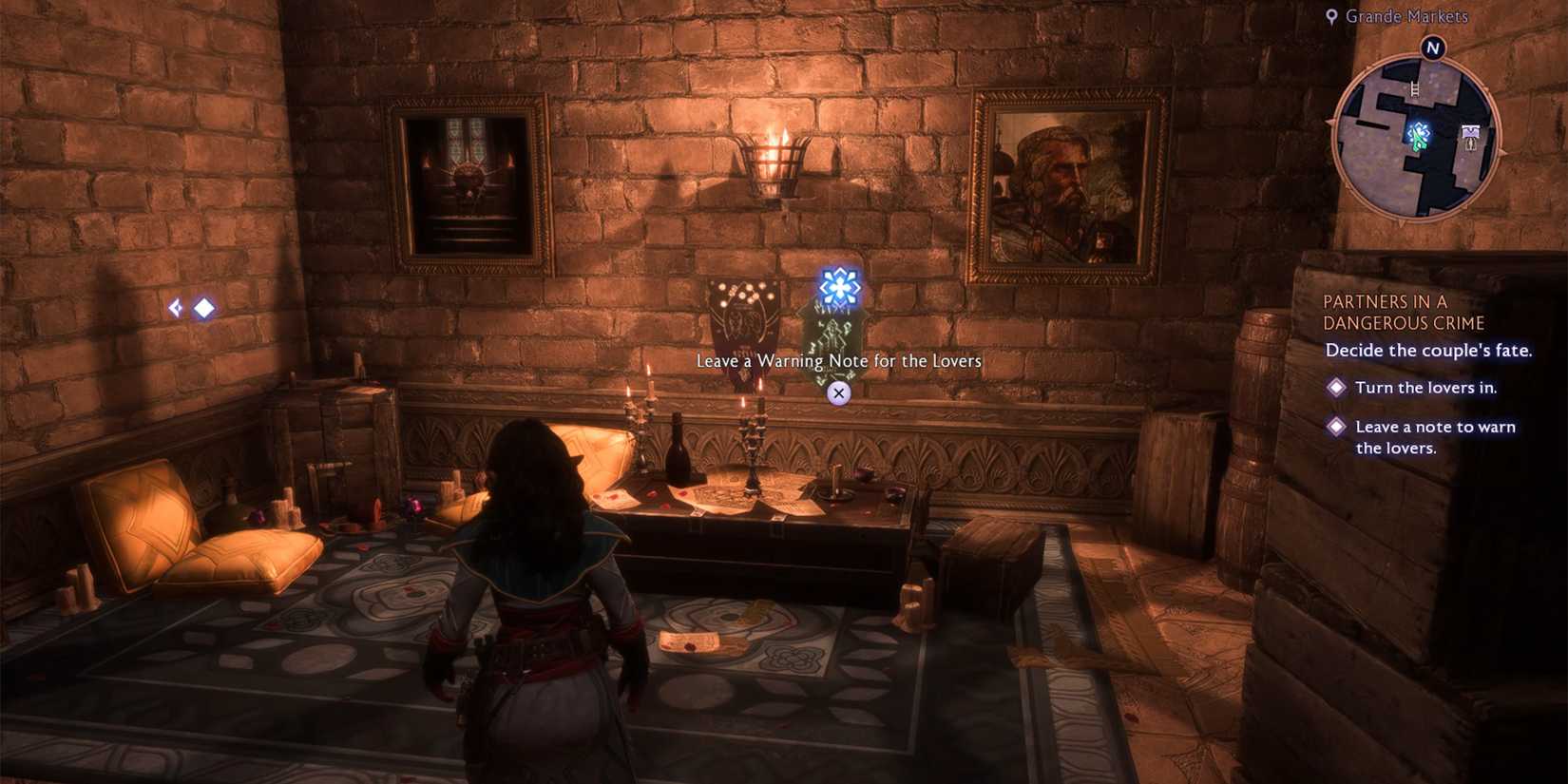 leave a warning note for lovers in dragon age the veilguard