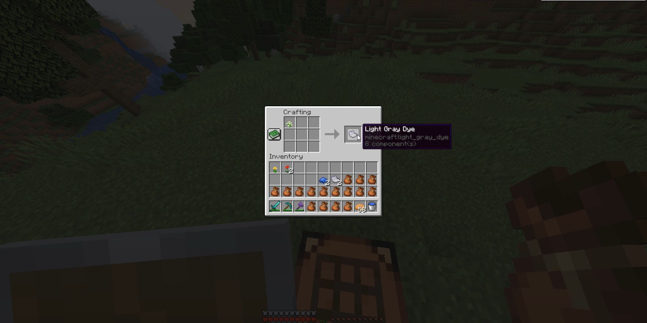 light gray dye minecraft