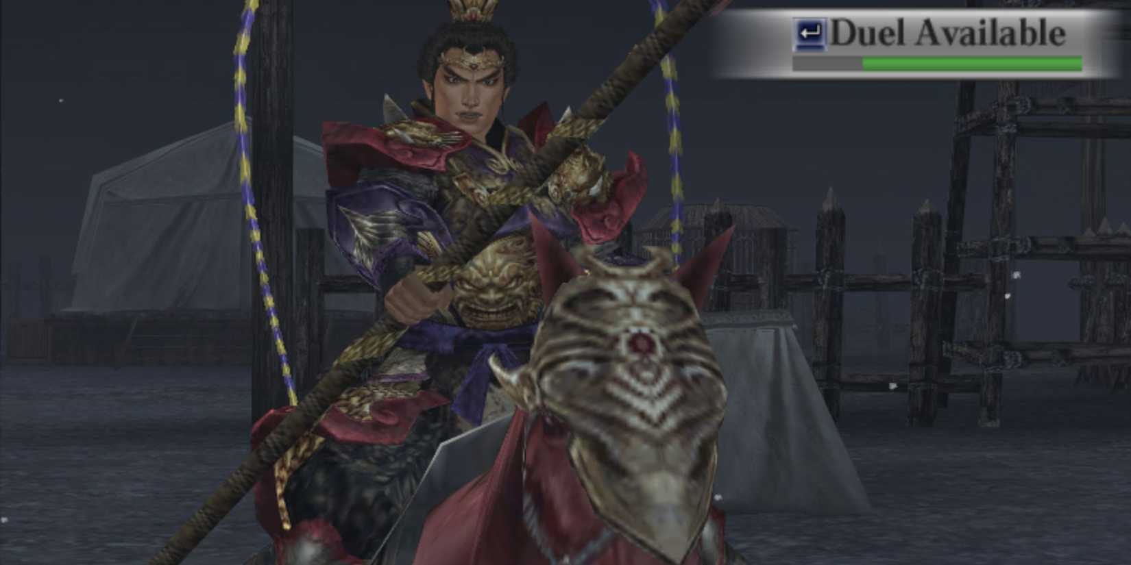 Lu Bu challenges the player to a duel.