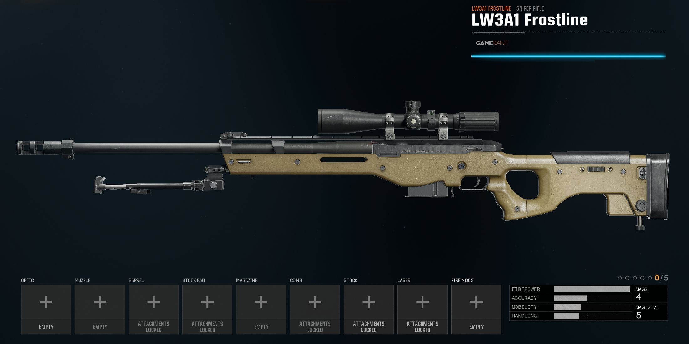 Screenshot showcasing the LW3A1 Frostline in Black Ops 6 