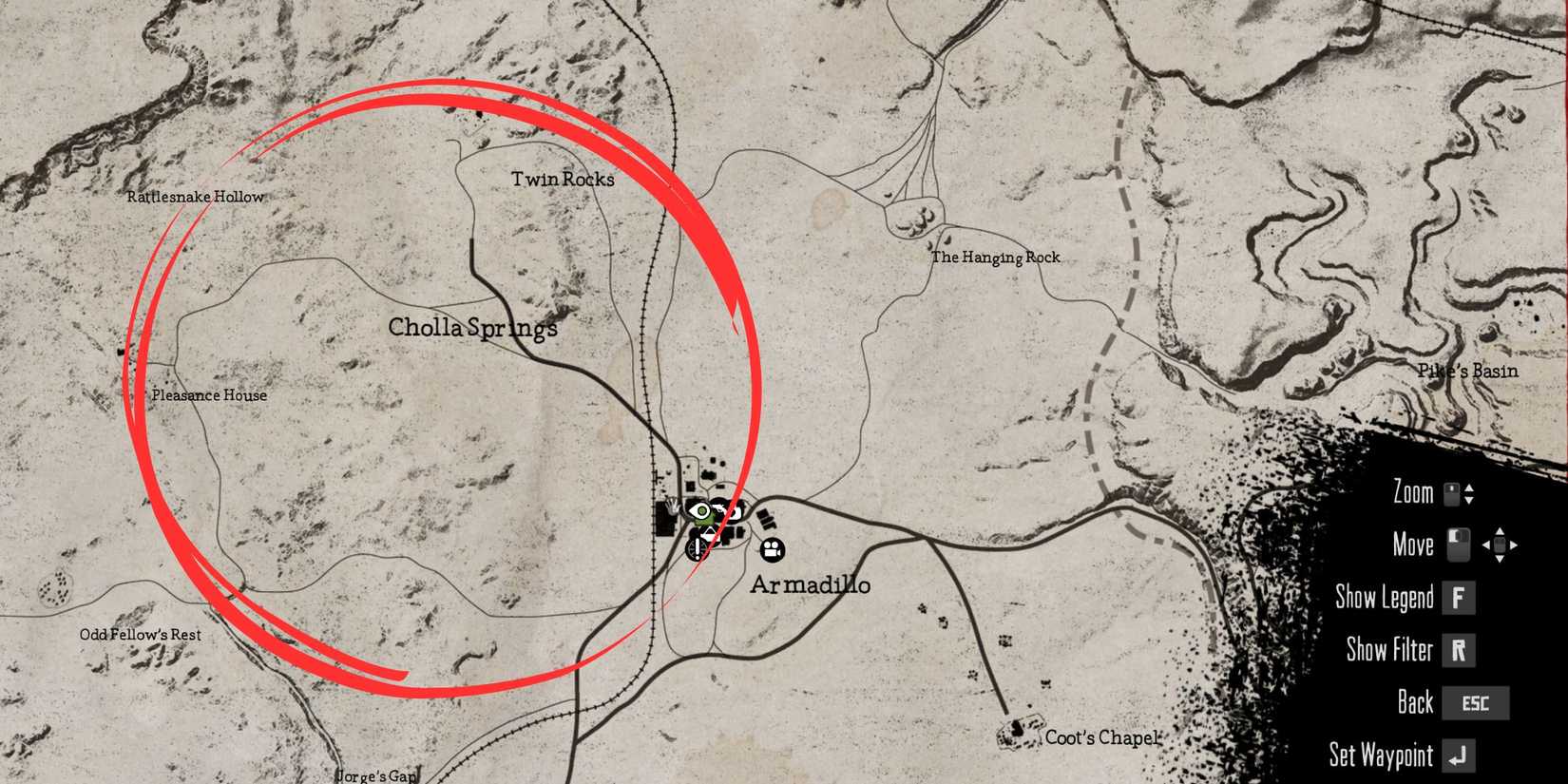 Treasure Chest for Treasure Hunter Challenges In Red Dead Redemption - Start