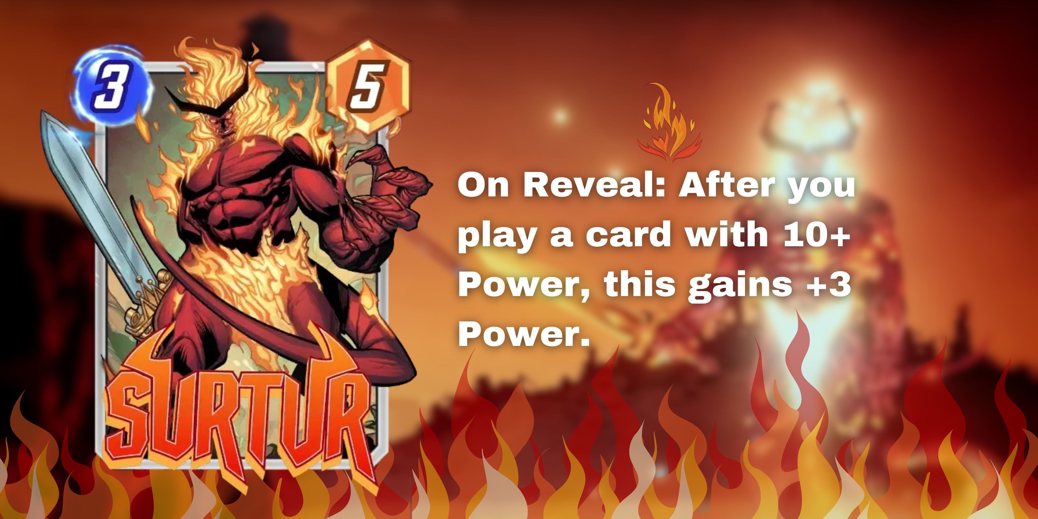 surtur's card info in marvel snap.