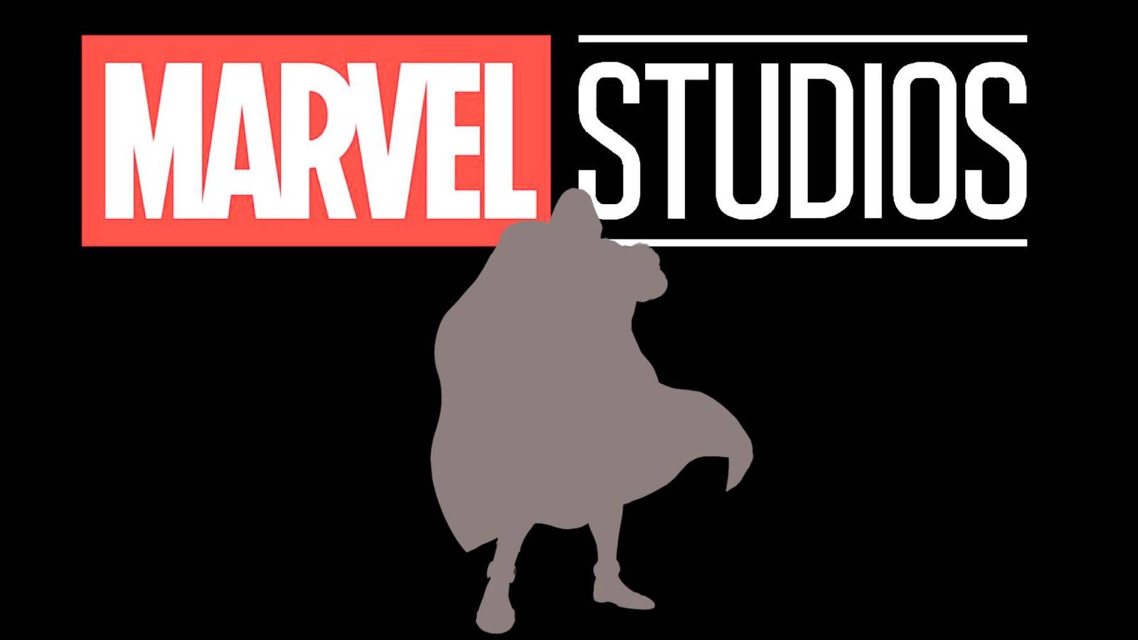 Marvel Studios logo with hero silhouette