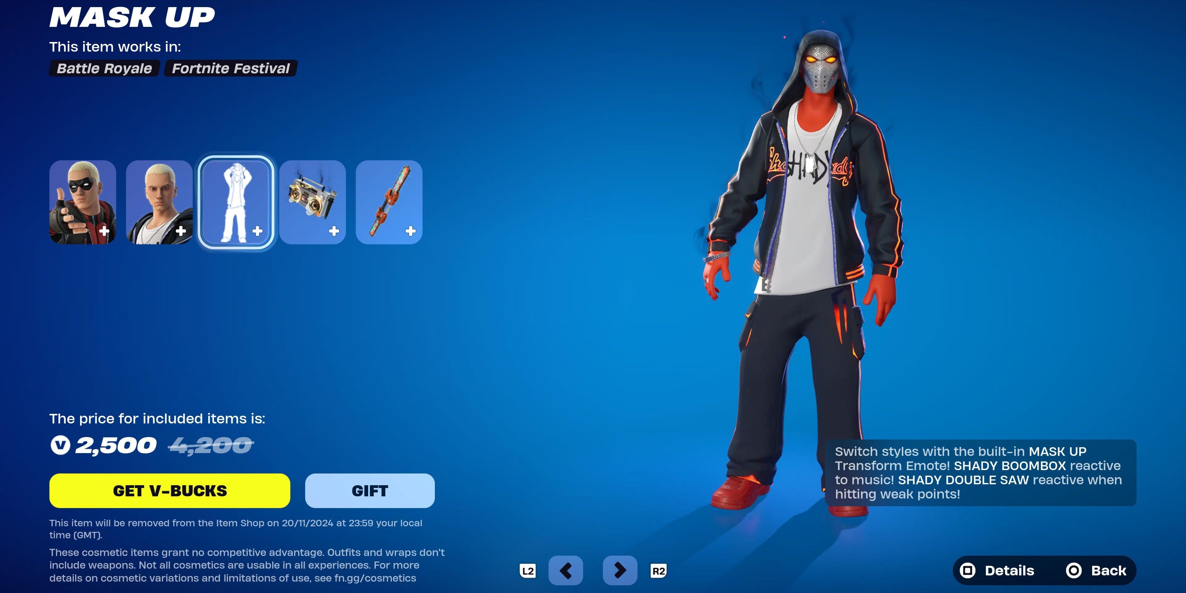 Fortnite: Eminem Showcase of All Skins