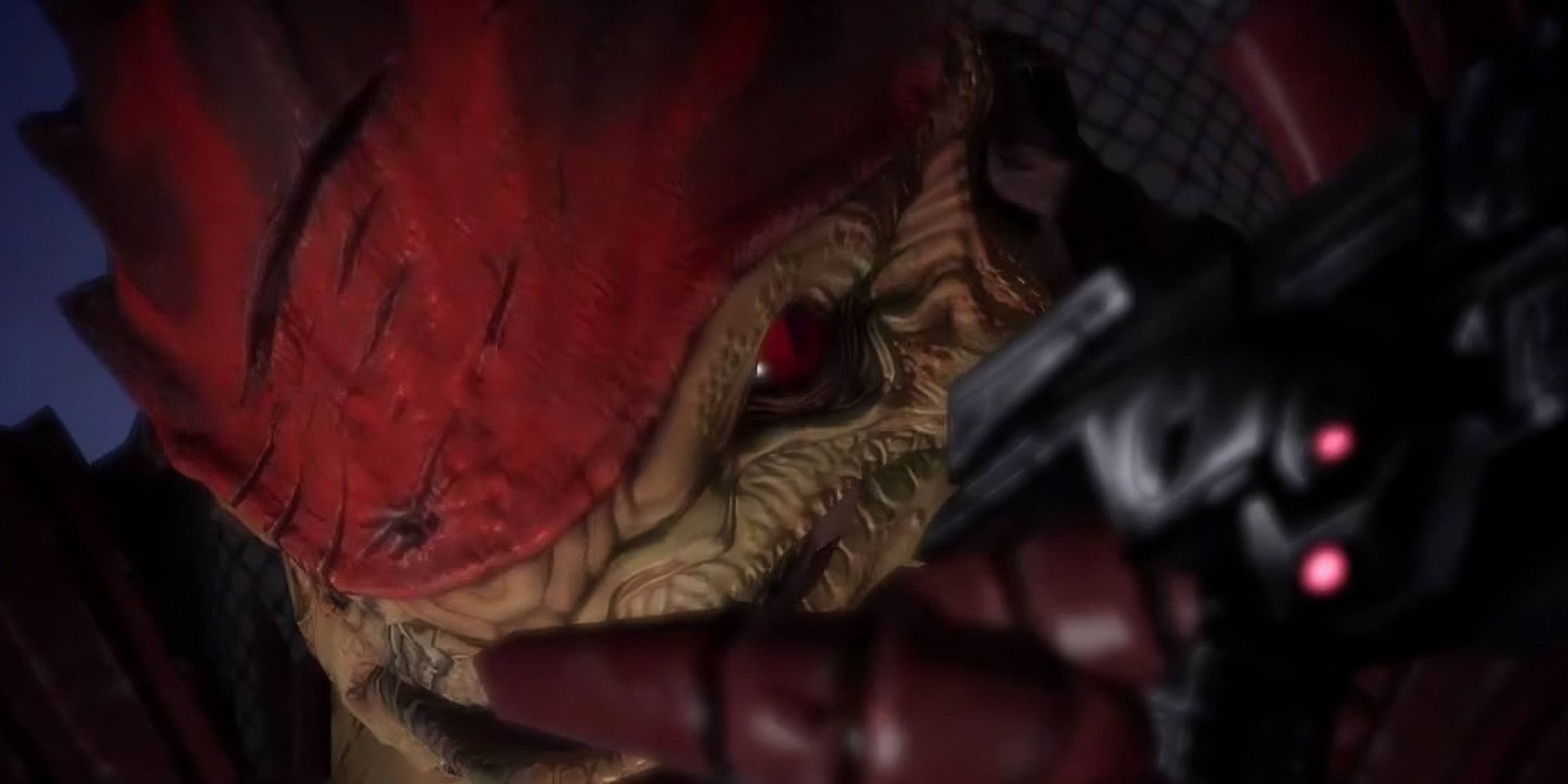 Mass Effect Urdnot Wrex Aiming a Gun