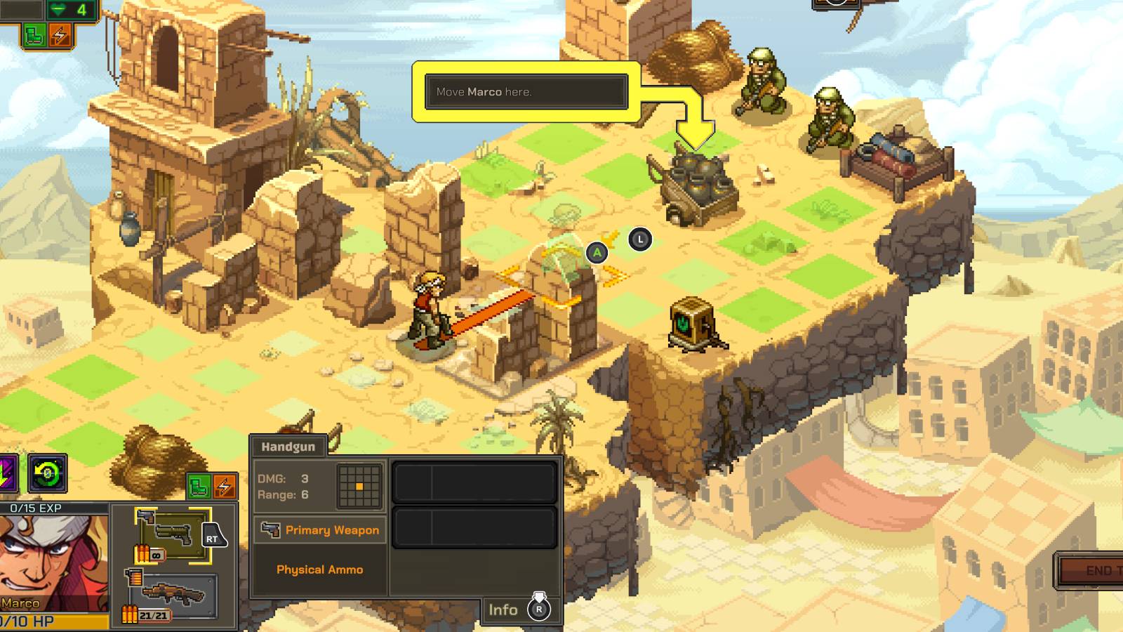 metal slug tactics move marco here tutorial