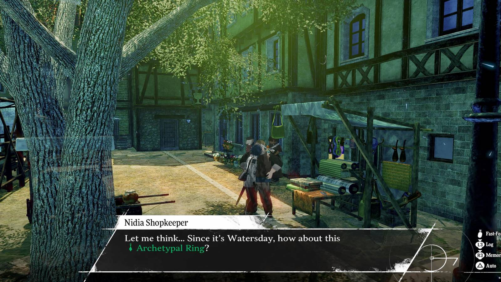 The Player Talking To The Nidia Shopkeeper About The Archetypal Ring