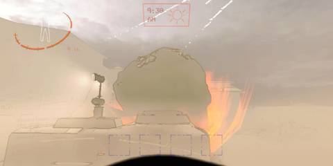 Meteor Crashing Behind Ship