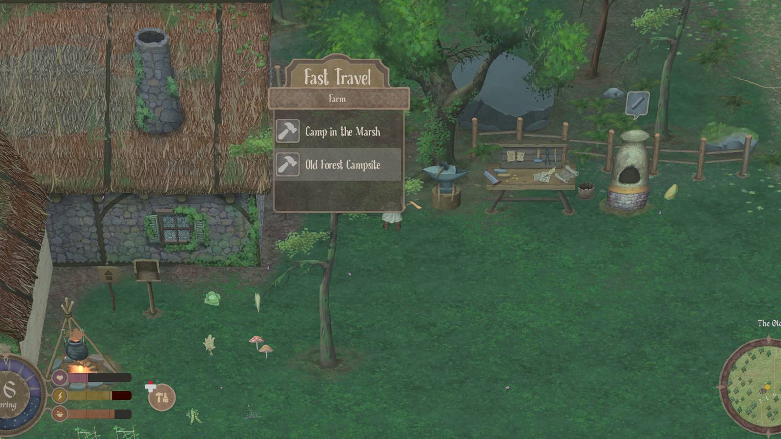 mirthwood how to fast travel teleport unlock farm