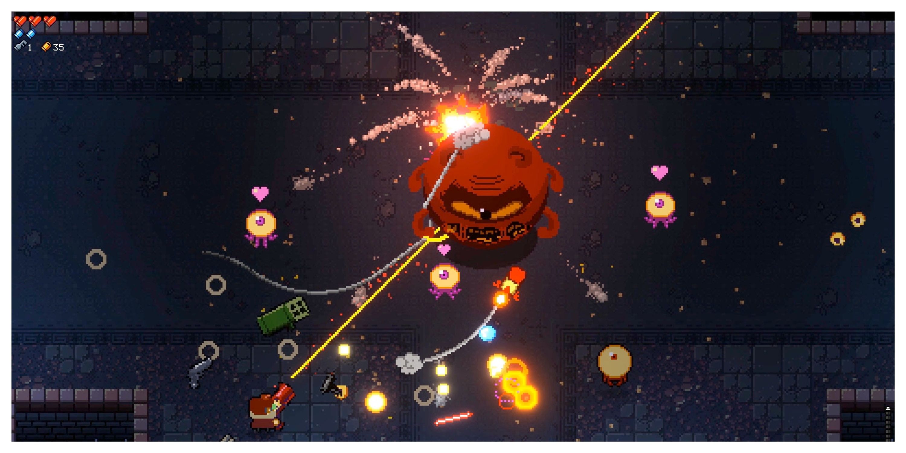 Enter The Gungeon - Steam Screenshot (Fighting The Beholster)