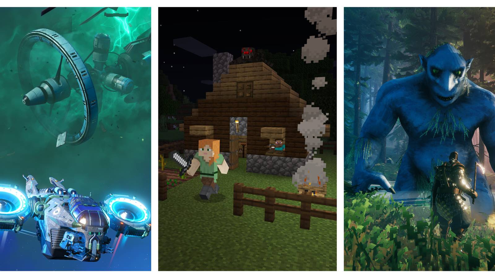No Mans Sky Minecraft and Valheim