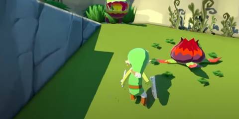 Link during early game combat in The Legend Of Zelda: The Wind Waker
