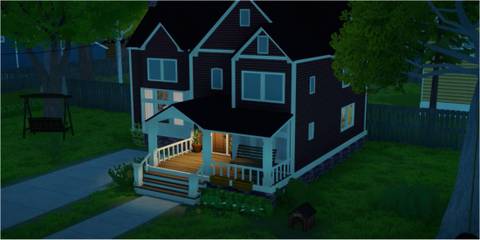 a suburban house with a driveway and lawn