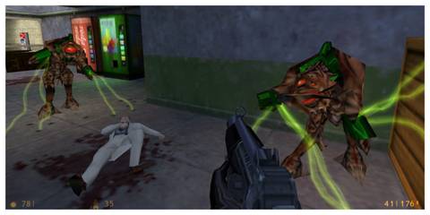 Half-Life - Steam Screenshot (Fighting Vortigaunts)
