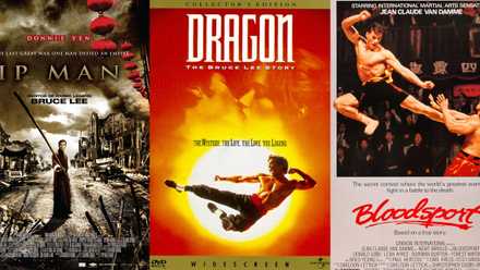Martial arts movies collage
